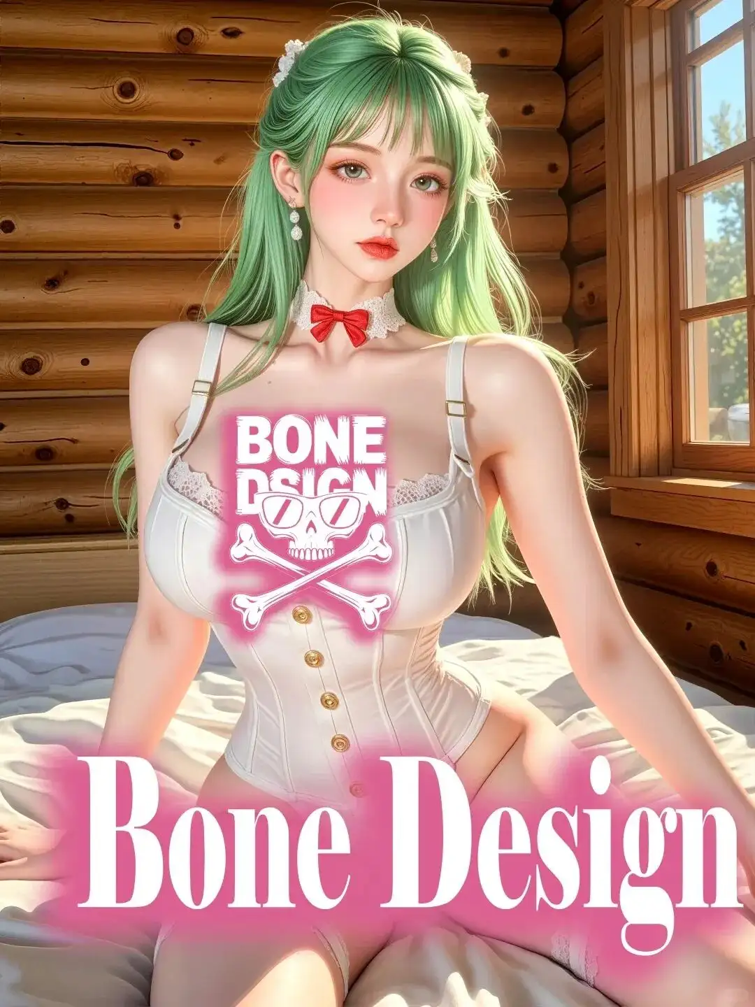 海贼王福利图：绿发美人白色蕾丝束腰吊带，纯欲甜辣氛围感炸裂！