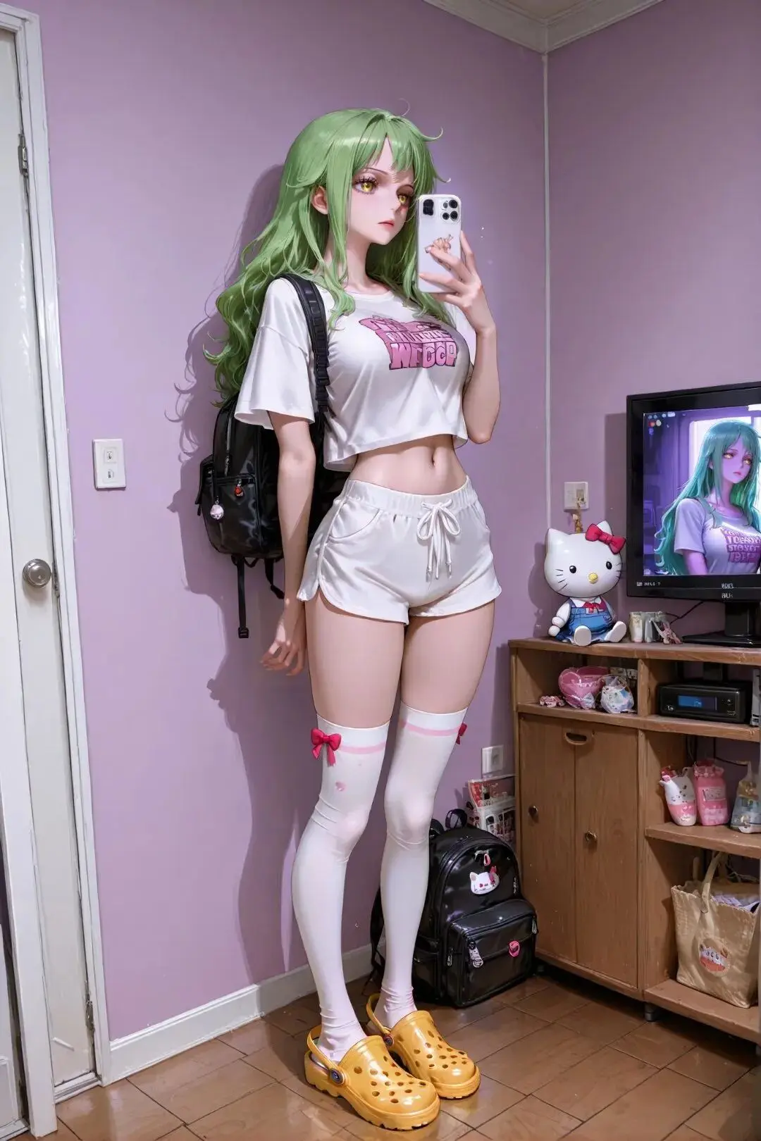 海贼王福利图：绿发少女甜系运动风，元气性感撩力爆棚！