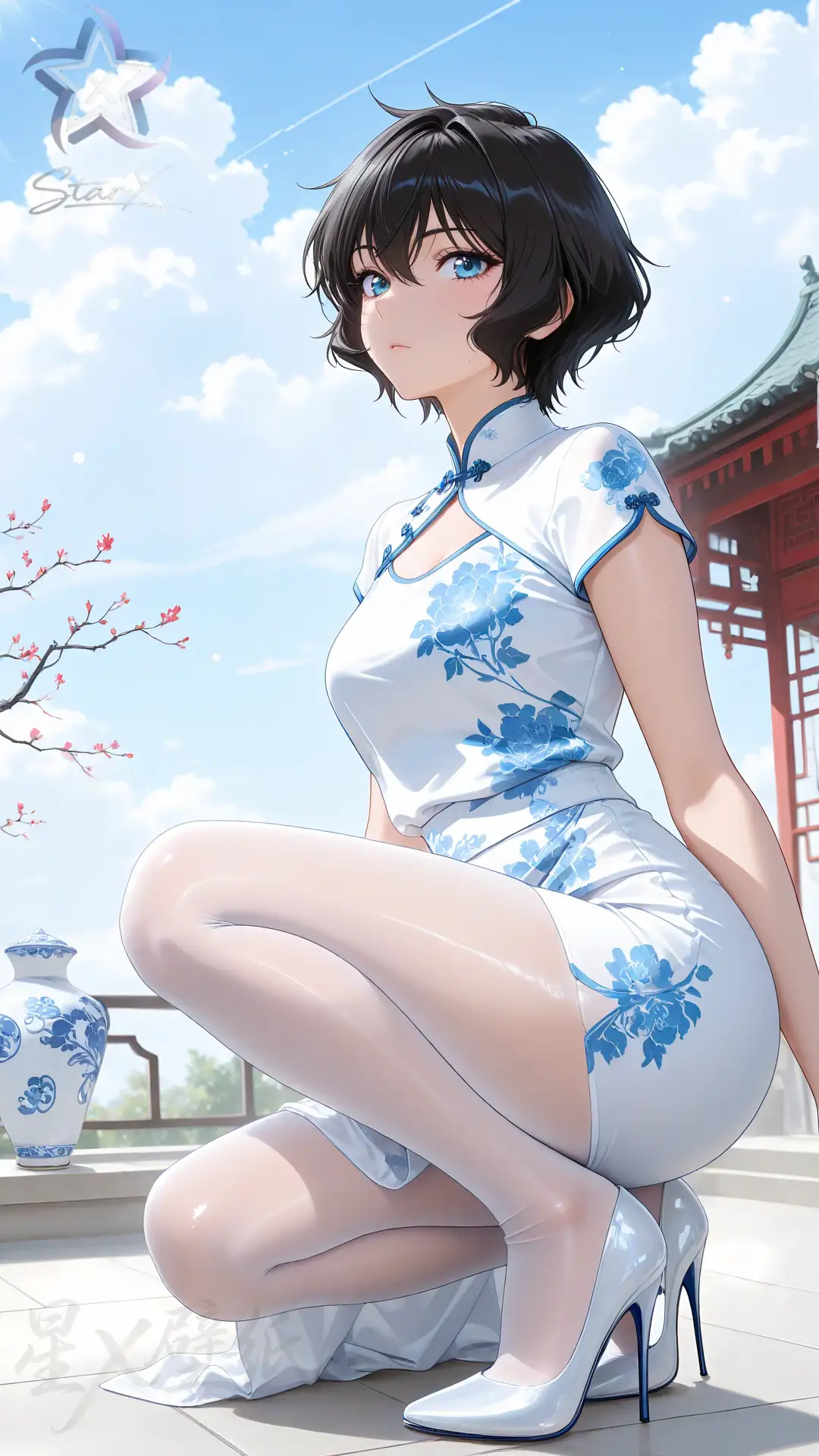 名侦探柯南福利图：世良真纯青花瓷旗袍，曲线玲珑媚骨天成！