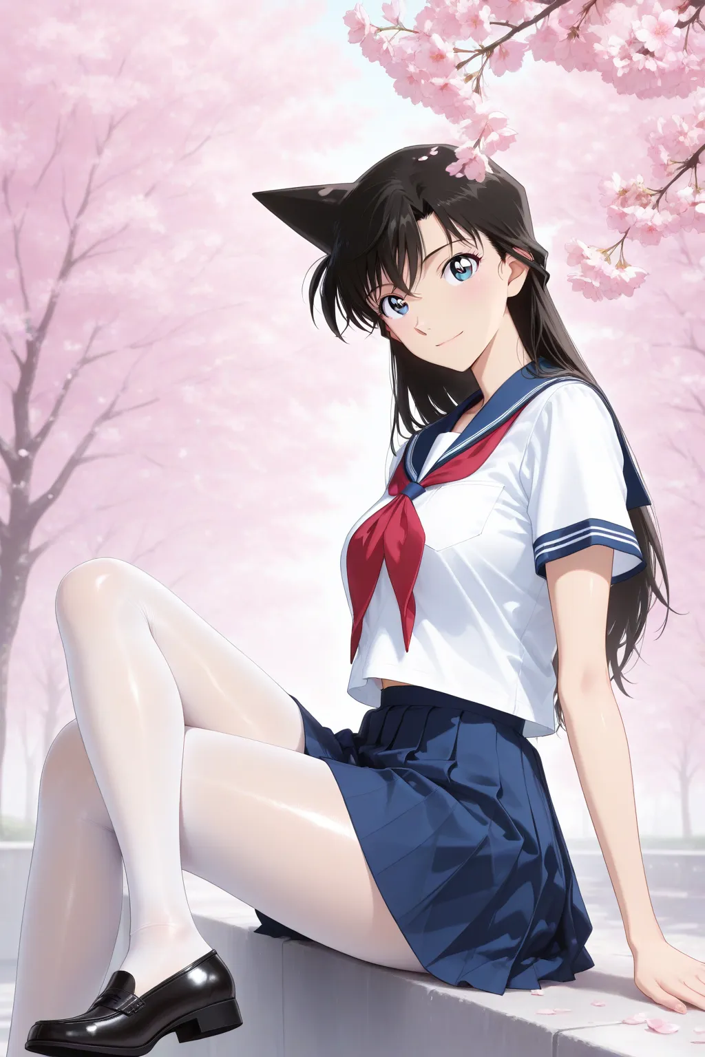 性感福利图:中森青子水手服+猫耳,樱花下纯欲感暴击!第1张-Pixiv网页版入口 性感福利图:中森青子水手服+猫耳,樱花下纯欲感暴击!