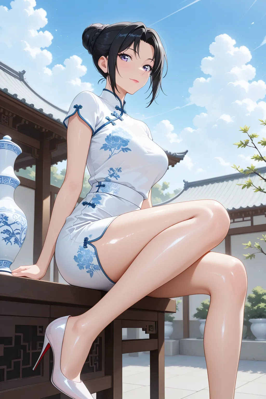 性感福利图:大冈红叶青花瓷纹旗袍,古典性感韵味拉满第1张-Pixiv网页版入口 性感福利图:大冈红叶青花瓷纹旗袍,古典性感韵味拉满