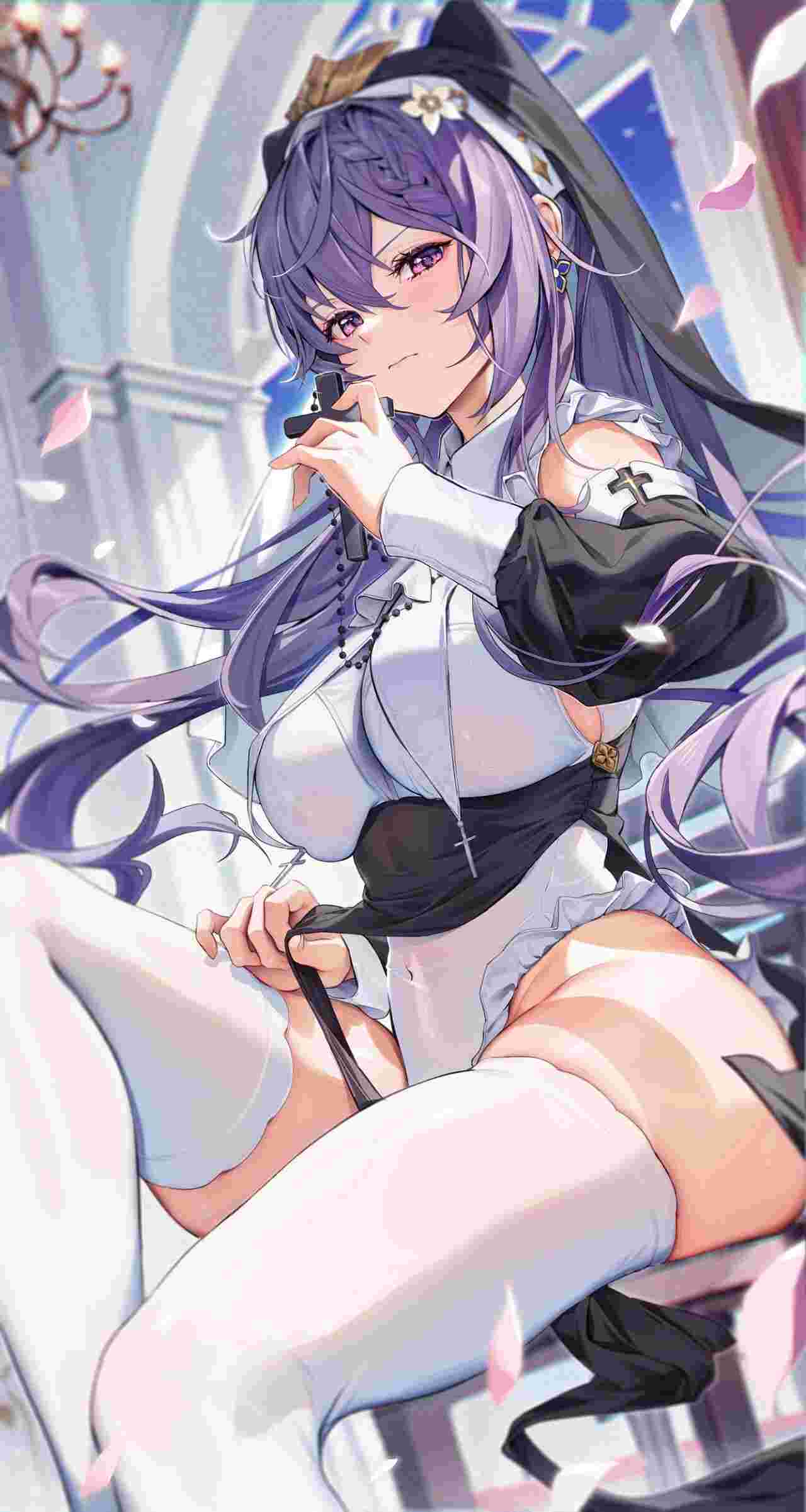 原神福利图:罗莎莉亚黑白修女服白丝,禁欲性感曲线勾人第1张-Pixiv网页版入口 原神福利图:罗莎莉亚黑白修女服白丝,禁欲性感曲线勾人