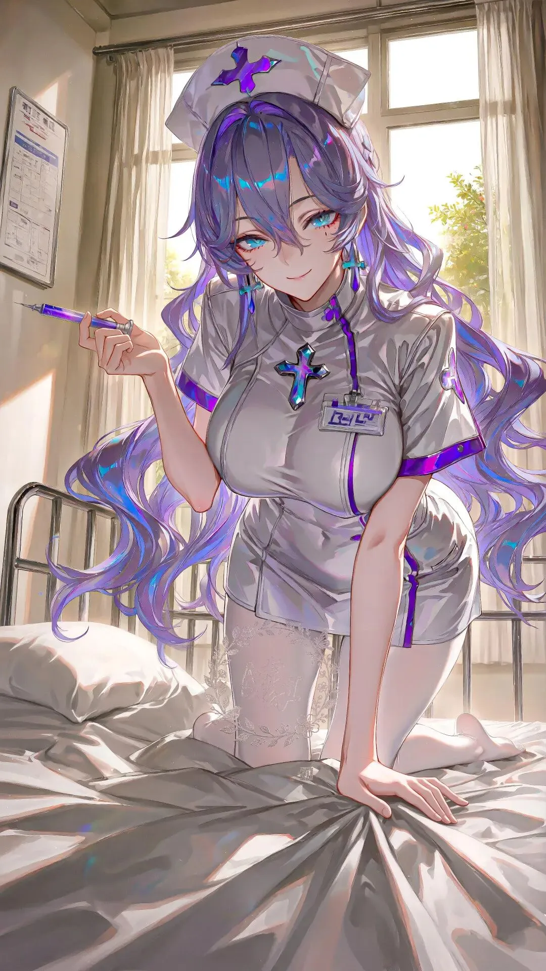 鸣潮福利图：维里奈护士装白丝，魅惑甜辣撩人心魄