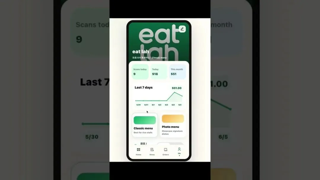 AI点餐工具 Eatlah,拍菜单照片几分钟上线扫码点餐!下载第2张-52软件资源库
