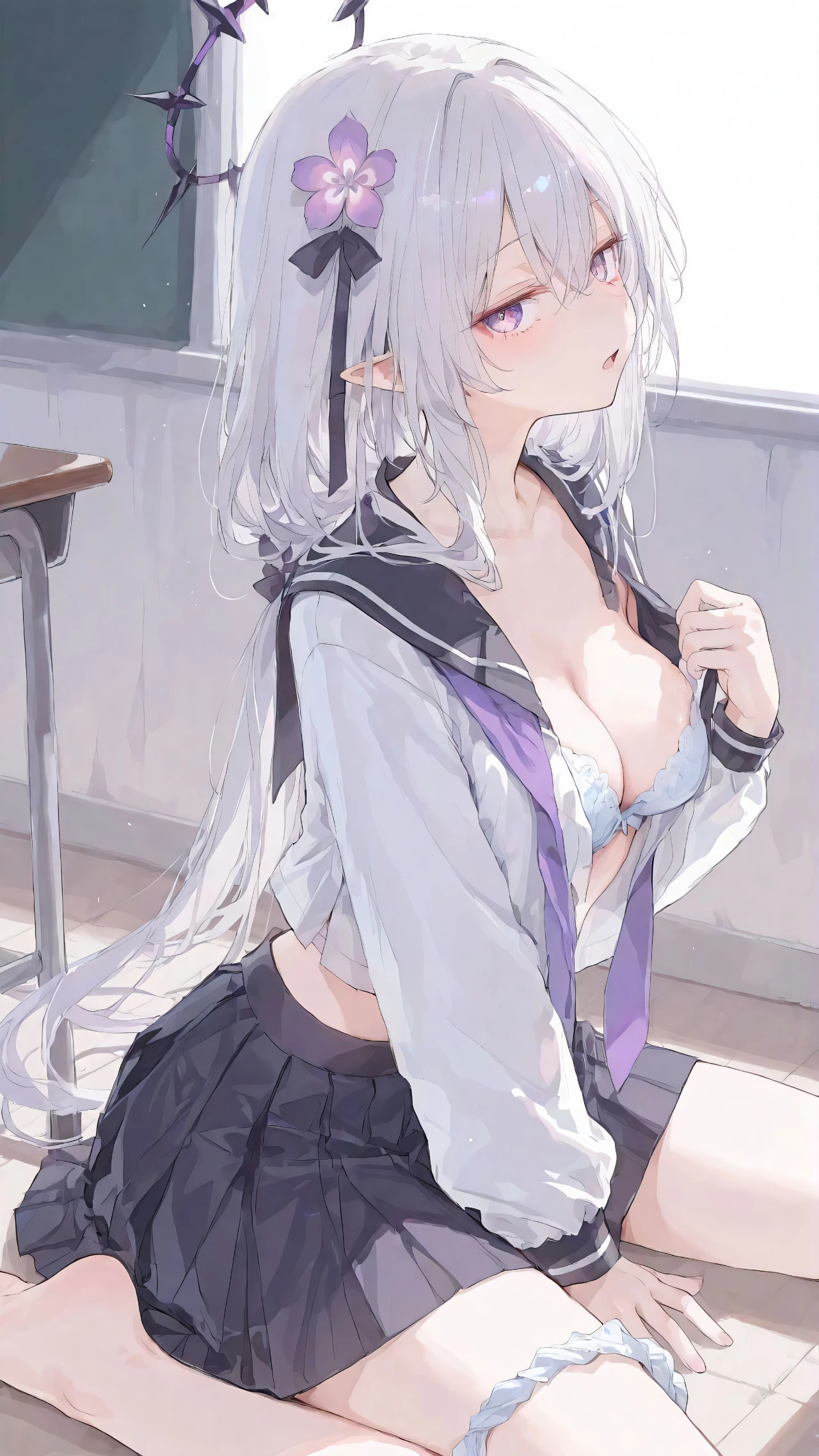 星穹铁道福利图：水手服黑裙，纯欲性感极致勾人