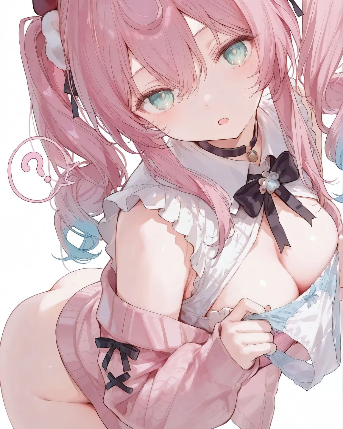 星穹铁道福利图：三月七粉白甜系穿搭，娇俏俯身曲线勾人魂魄