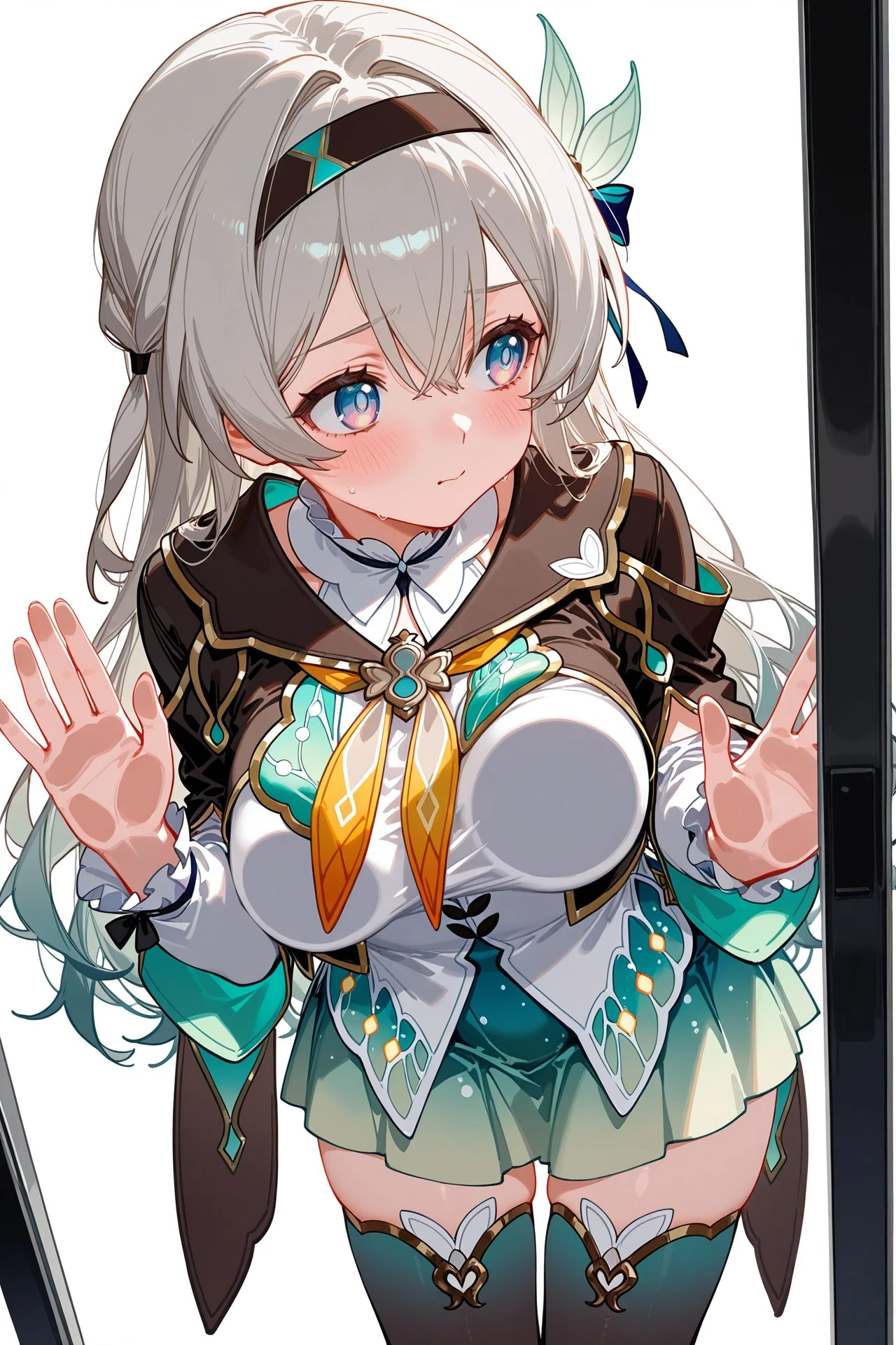 星穹铁道福利图:流萤制服短裙长袜,害羞红脸曲线撩人到犯规第1张-Pixiv网页版入口 星穹铁道福利图:流萤制服短裙长袜,害羞红脸曲线撩人到犯规
