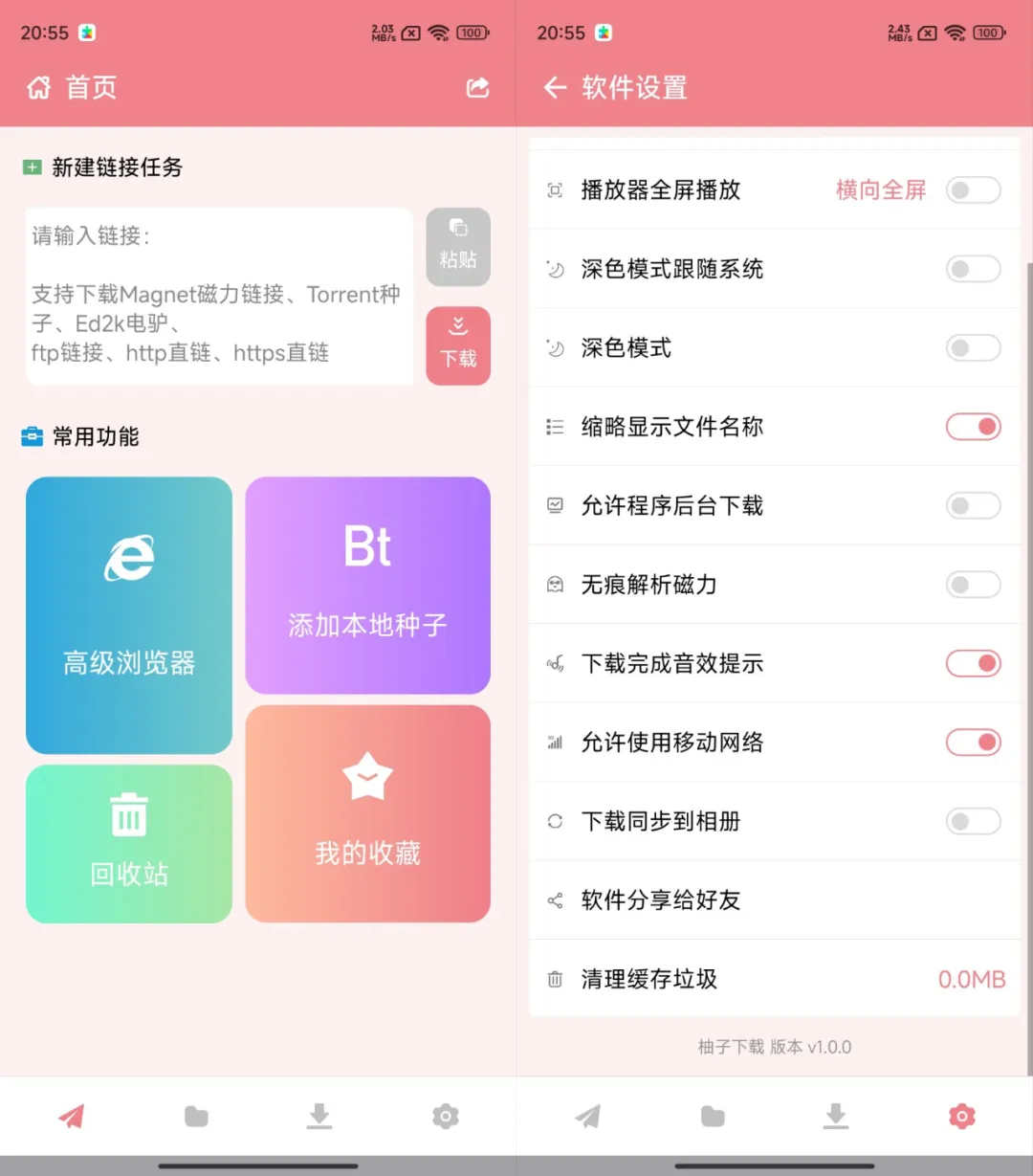 柚子下载界面