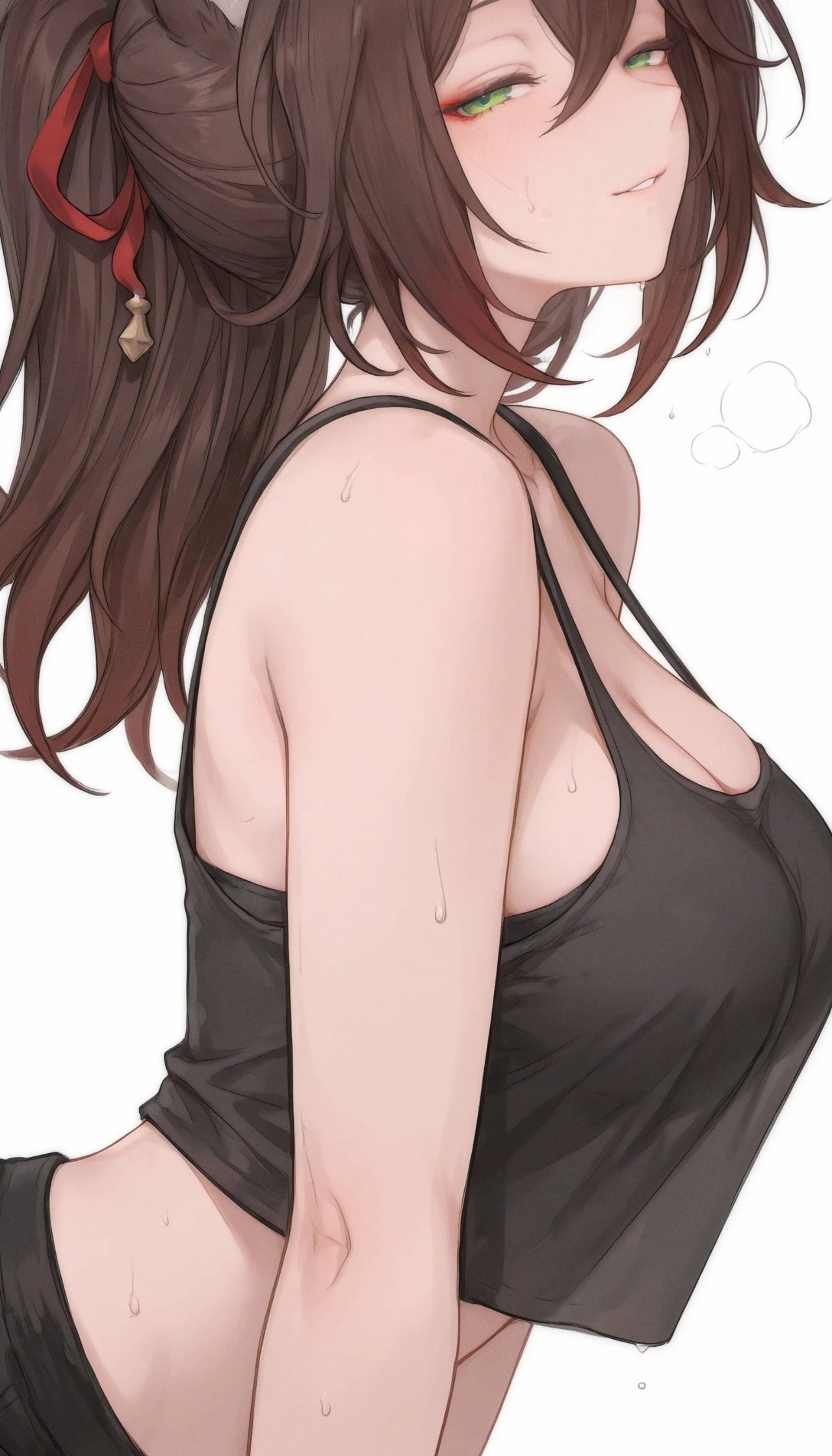星穹铁道福利图：姬子黑色吊带露腰装，慵懒魅惑曲线摄人心魂