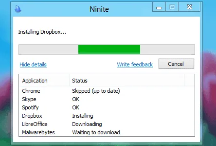 Ninite 软件勾选界面